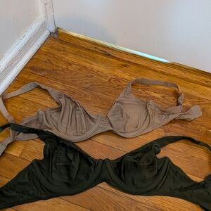 CUUP Tan and Black Bra Set 36D